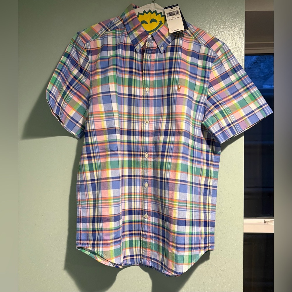 Polo Ralph Lauren Blue and Green Plaid Shirt